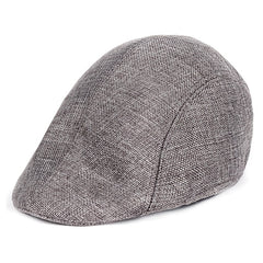 Unisex Linen Beret Hat Comfortable Breathable Peaked Cap