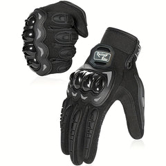 1pair Touch Screen Motorcycle Gloves Non slip Breathable Outdoor Gloves