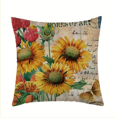 Sunflower Throw Cushion Cover - Home Decor Room Bedroom Living Room
