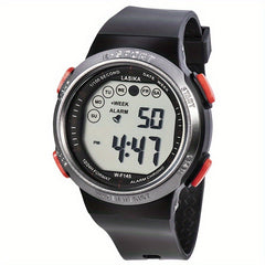 Children's Sports Watch, Black, Water Resistant, Digital Display, Alarm