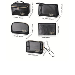 Portable Clear Mesh Makeup Pouch for Travel