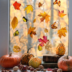 Thanksgiving Maple Leaf Butterfly Window Sticker