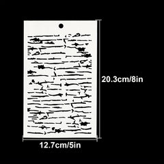Retro Brown Paper Background Shoe Stencils Graffiti DIY Art Stencils