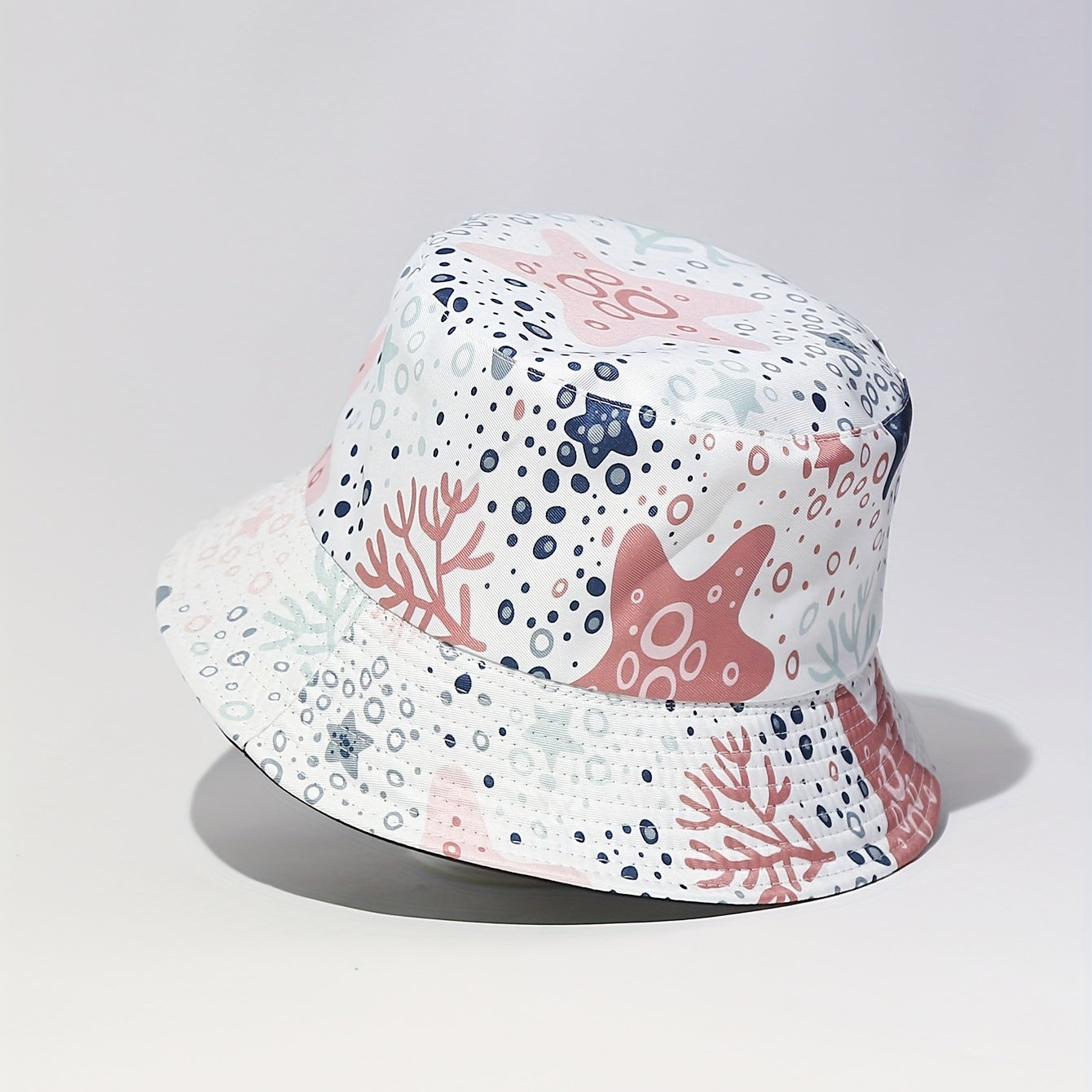 Starfish Print Bucket Hat Cartoon Casual Basin Hat Lightweight