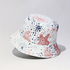 Starfish Print Bucket Hat Cartoon Casual Basin Hat Lightweight