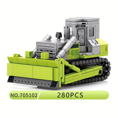 Construction Vehicle Building Blocks Excavator Cement Truck Crane Bulldozer DIY