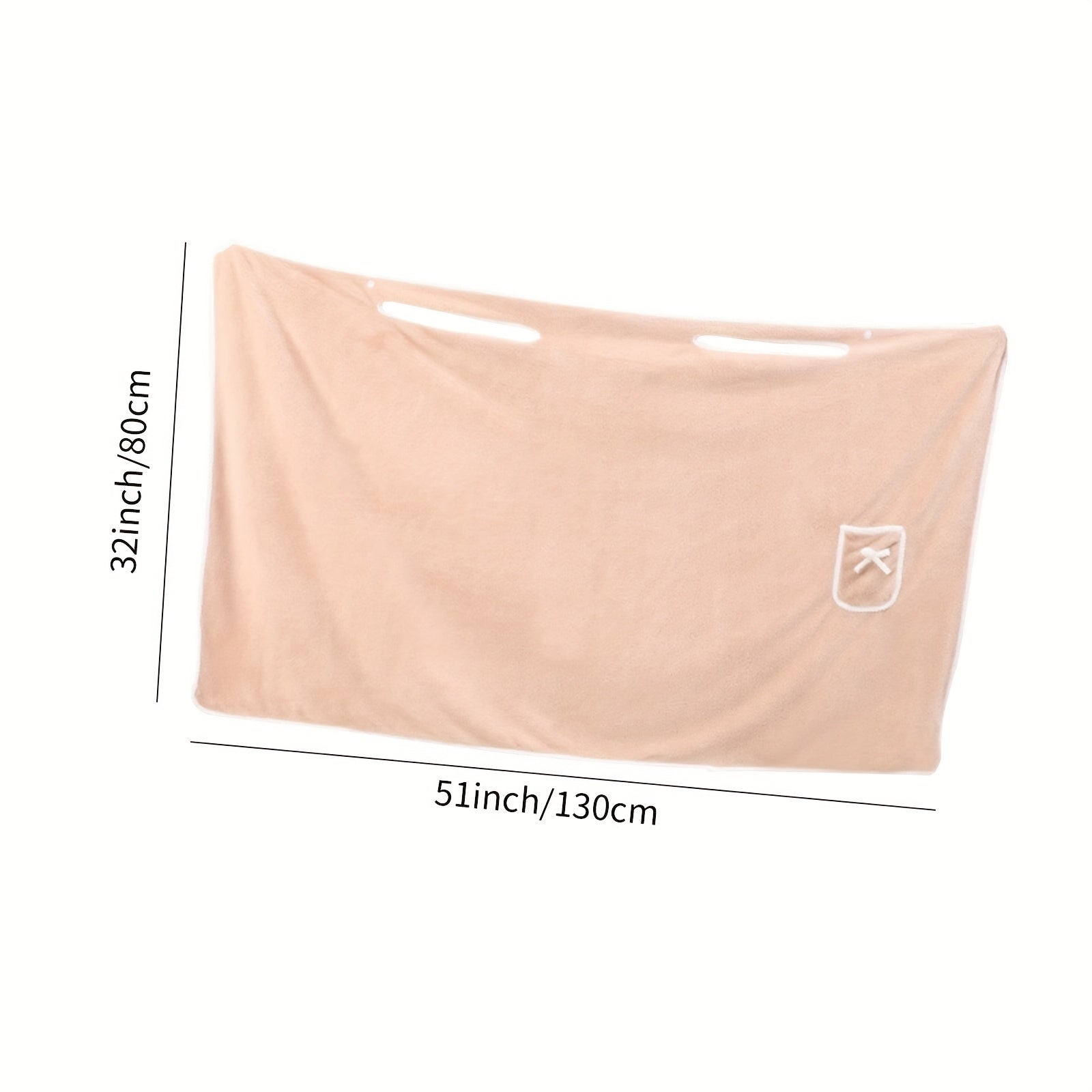 Thickened Coral Fleece Bathrobe with Pocket - Soft & Absorbent Towel Wrap