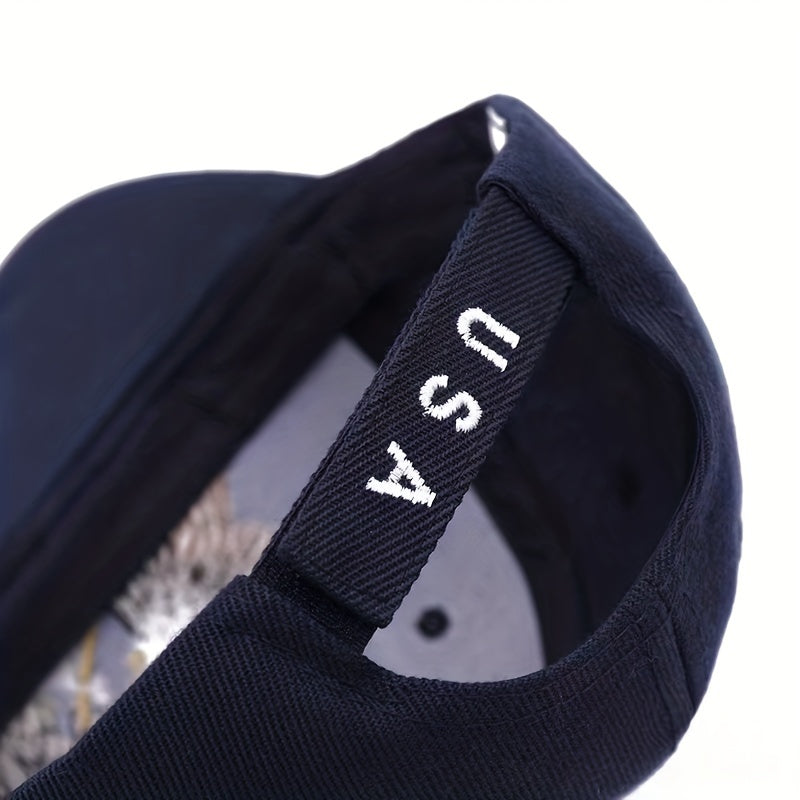 Unisex Sunshade Adjustable Baseball Cap Flag Embroidery Outdoor Sport