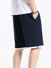 Men's Stretch Waist Drawstring Shorts with Pockets