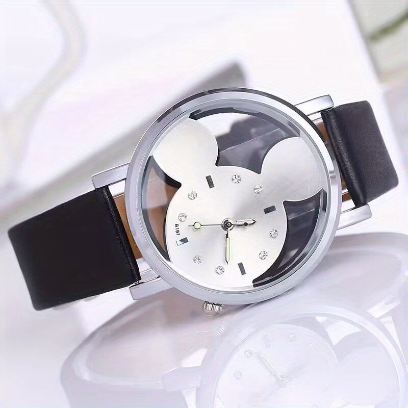 Kids Cartoon Watch Casual Quartz Leather Women Student Girls Watch Wristwatch
