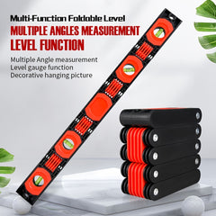 Folding Level 28 Inch - Precise Angle Measurement Woodworking Tool