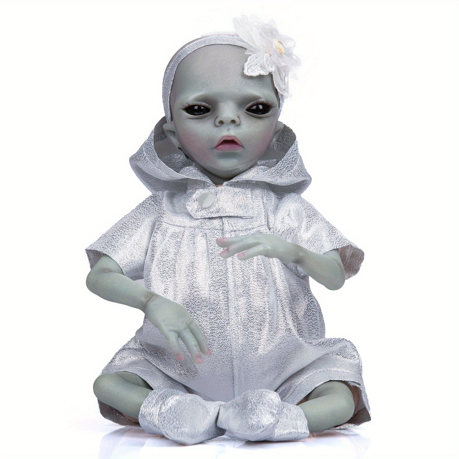 14-Inch Realistic Alien Reborn Doll Soft Touch Cloth Body