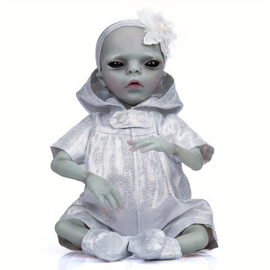 14-Inch Realistic Alien Reborn Doll Soft Touch Cloth Body