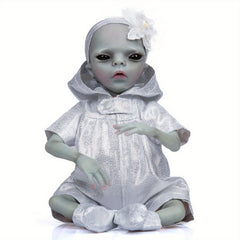 14-Inch Realistic Alien Reborn Doll Soft Touch Cloth Body