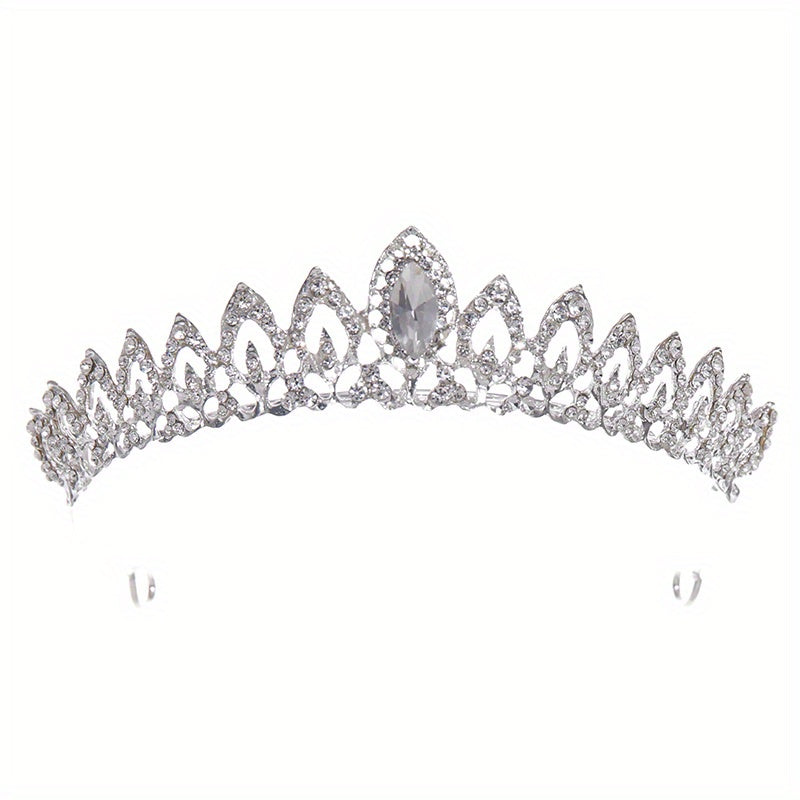 Princess Crown Rhinestone Headwear for Girls Birthday Party Dress Up