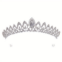 Princess Crown Rhinestone Headwear for Girls Birthday Party Dress Up