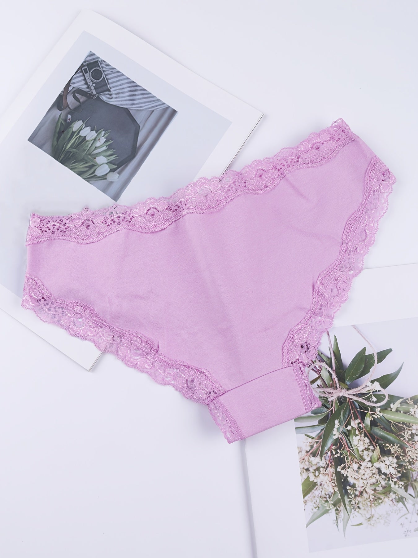 6 Pack Plus Size Casual Panties Set Women's Plus Comfort Medium Stretch