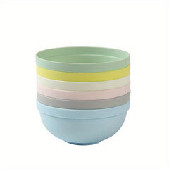 6pcs Plastic Meal Bowl Set for Home and Outdoor Camping Picnic