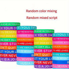10-20pcs Believe In Yourself Silicone Bracelets - Inspirational Wristbands