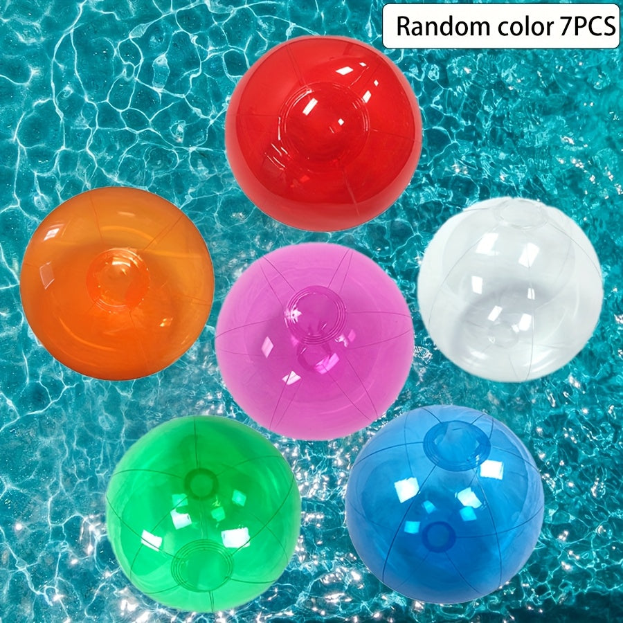 7pcs Inflatable Beach Ball Outdoor Hang Balloon Patio Decorations