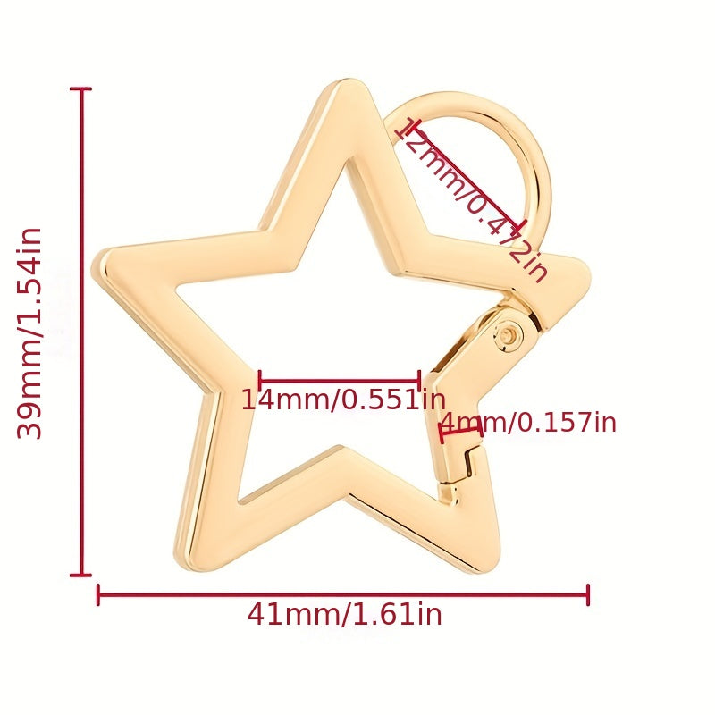 Zinc Alloy Plated Spring Buckle Carabiner Star Snap Hook