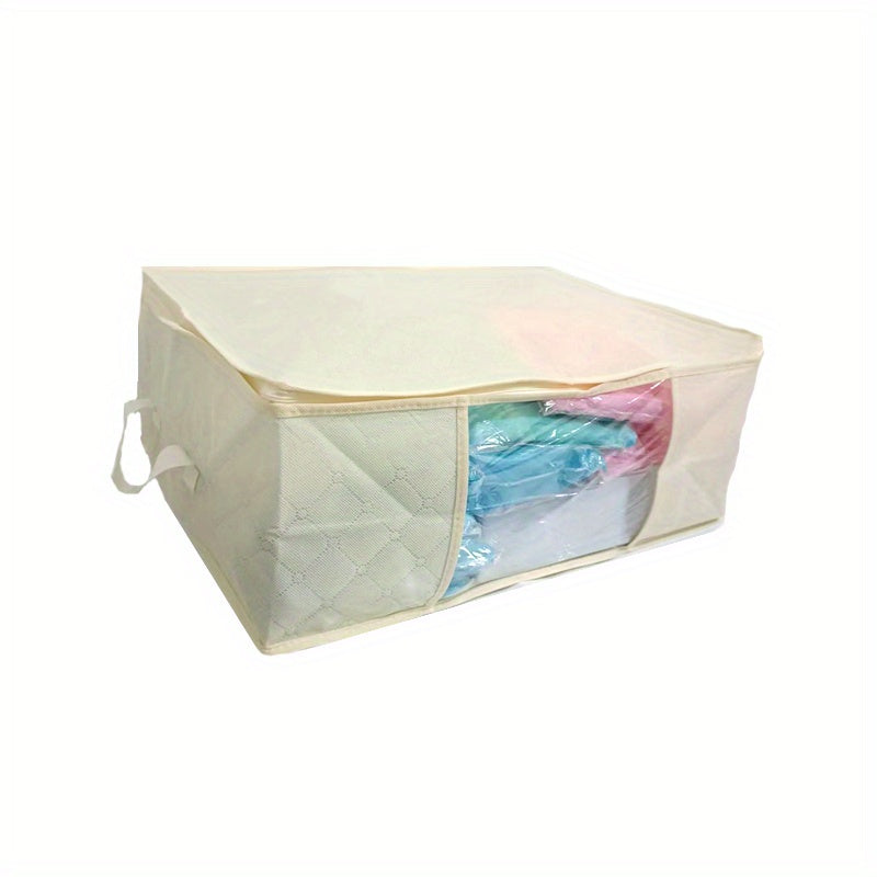 Large Capacity Clothes Storage Bag Foldable Zipper Organizer