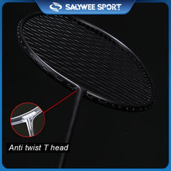 2pcs Carbon Fiber Badminton Rackets With Bag Beginner Training Sport Racket