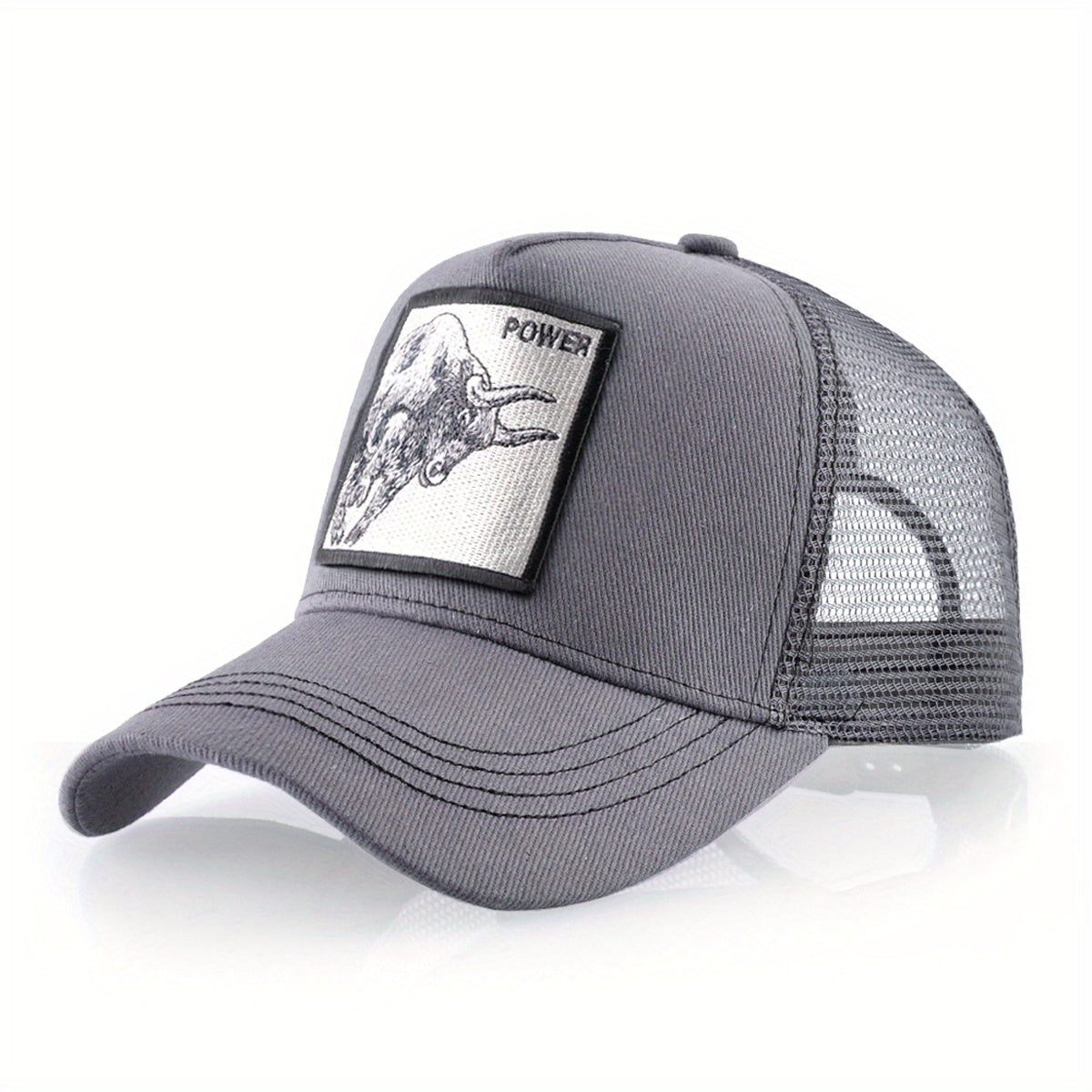 Embroidered Bull Baseball Cap for Men