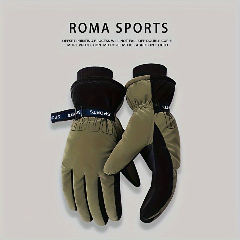Men's Skiing Gloves Winter Windproof Touch Screen Warm Keeping