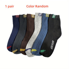 5 Pairs Teen's Knit Socks Soft Crew Outdoor Wear