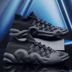 Men's Geometric Pattern Sports Shoes Breathable Comfy Sneakers