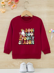 Blossom & Boo Girls Sweatshirt Halloween Party Toddler Kids Tops Pullover