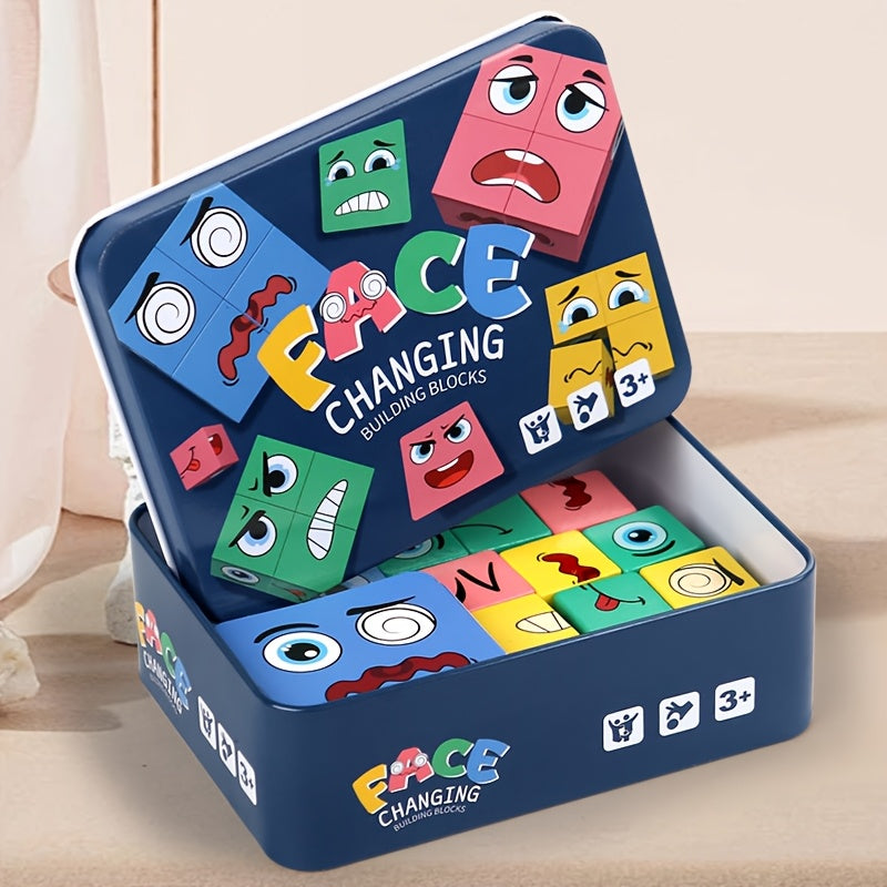 Face Changing Cube Puzzle Fun Focus Game Age 6