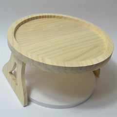 Foldable Wooden Sofa Tray for Drinks Snacks Phone
