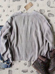 Solid Button Up Long Sleeve Cardigan
