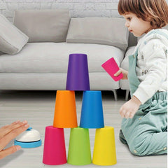 Stacking Cups Sensory Toy for Boys and Girls - Interactive Tabletop Game