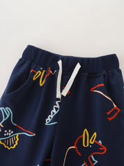 Colorful Dinosaurs Full Print Boys Sweatpants