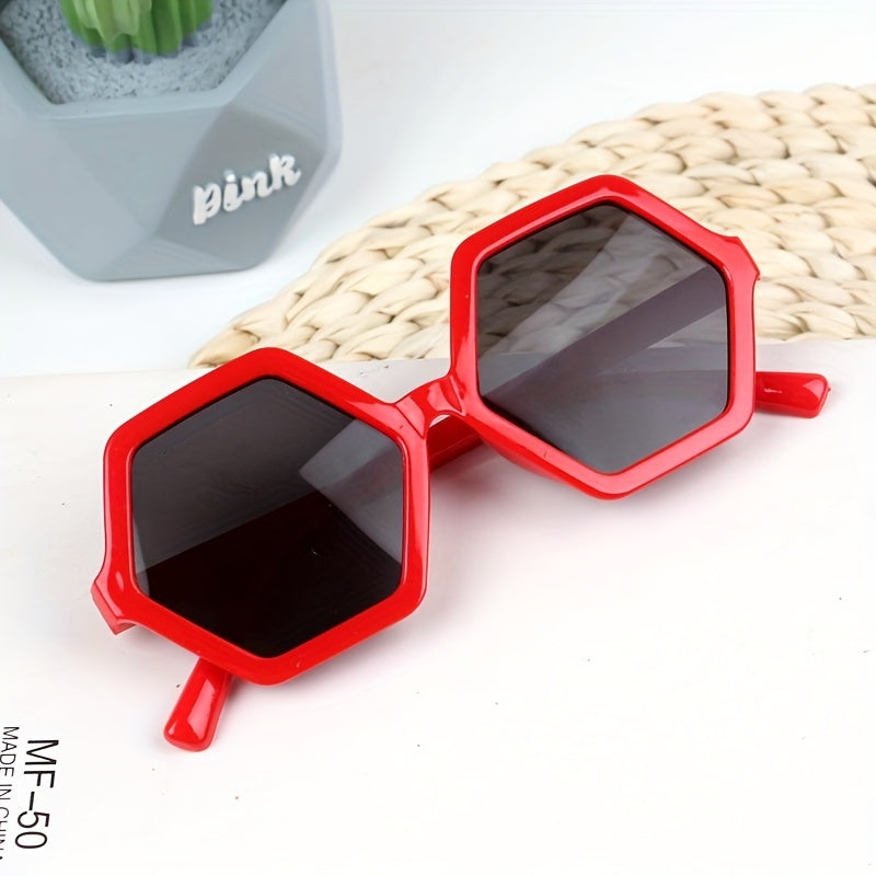 Children's Hexagonal Frame Sunglasses UV Protection