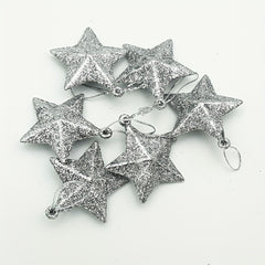 6pcs Small Golden Stars Christmas Tree Decorations