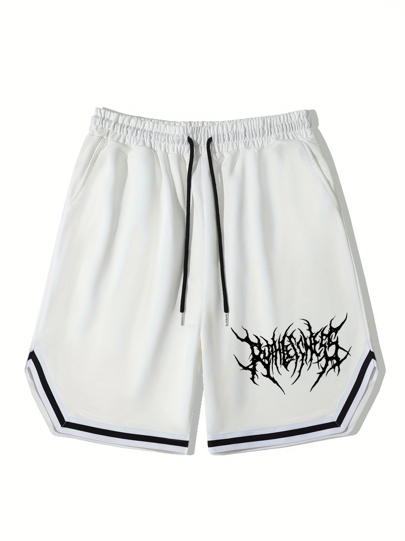 Men's Graphic Drawstring Stretchy Short Pants