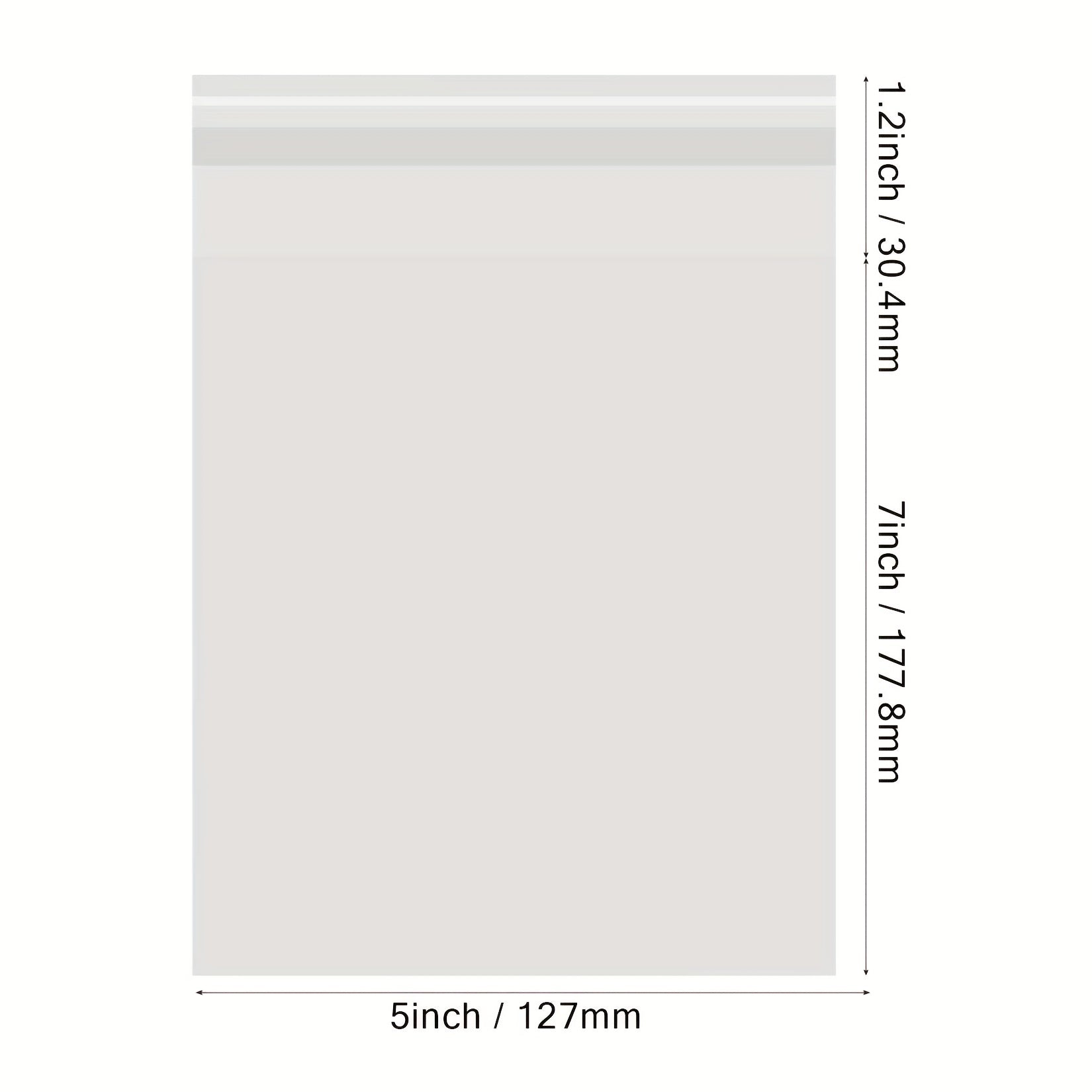 100 Clear Resealable Cellophane Bags for Cookies Candy Self Sealing