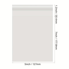 100 Clear Resealable Cellophane Bags for Cookies Candy Self Sealing