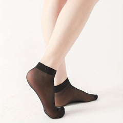10 Pairs Sheer Mesh Short Socks for Women