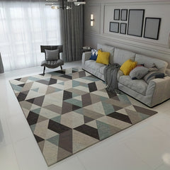 Modern Abstract Geometric Area Rug Non Shedding Floor Carpet Machine Washable