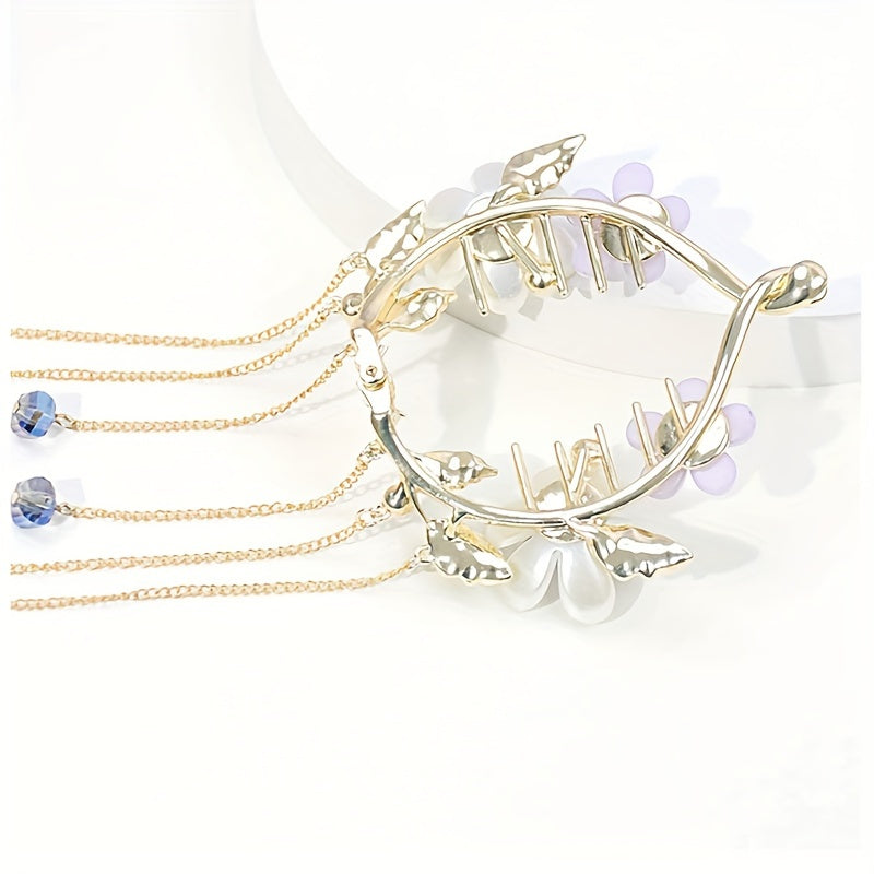 Camellia Tassel Ponytail Buckle Hair Accessory for Girls