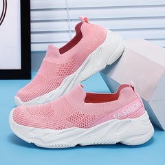 Boy's Woven Slip On Sock Shoes Comfy Sneakers for Outdoor Activities