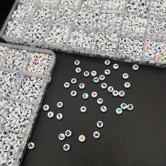 Acrylic Letter Beads Set DIY Bracelet Jewelry Beaded Material Gift