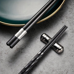 5 Pairs Alloy Chopsticks Reusable Non-slip Durable Kitchen Household Chopsticks