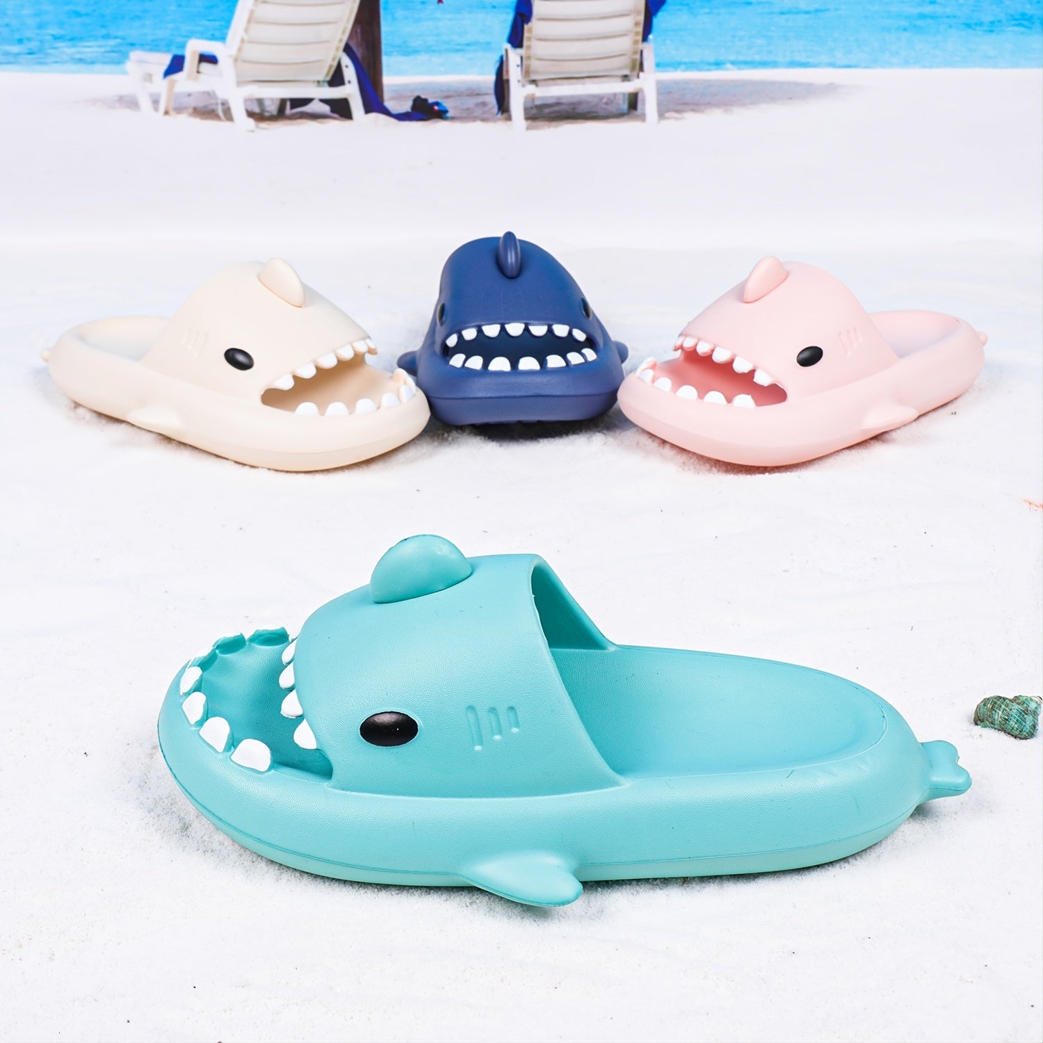 Women's Shark Slippers Soft Sole Pillow Couple House Shoes