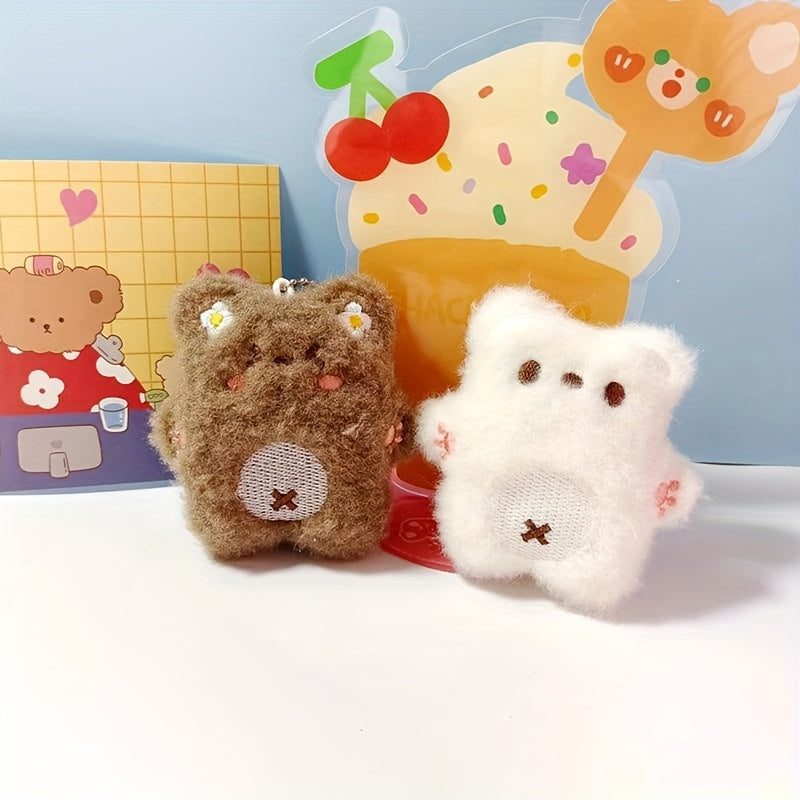 Cartoon Squeaky Bear Keychain Small Doll Key Chain Pendant Ornament